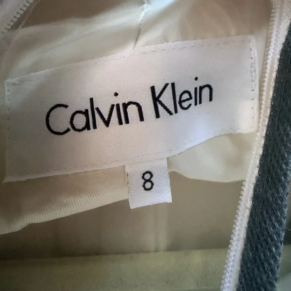 Calvin Klein Cream Single-Breasted Wool-Blend Long Coat - Picture 12 of 13